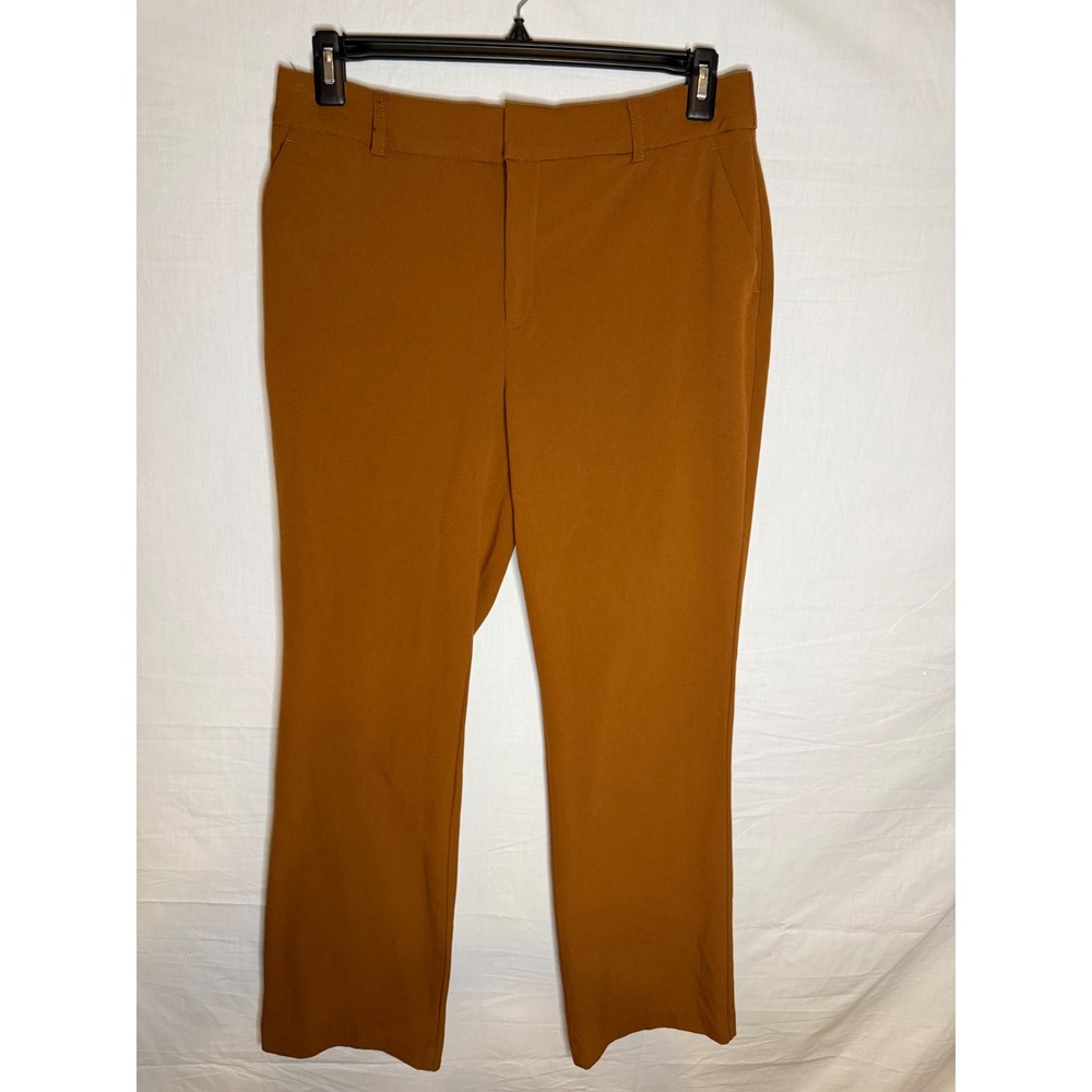 Nine West Barely Bootcut Dress Pants Rust Brown Size 10 Stretch Work Trousers